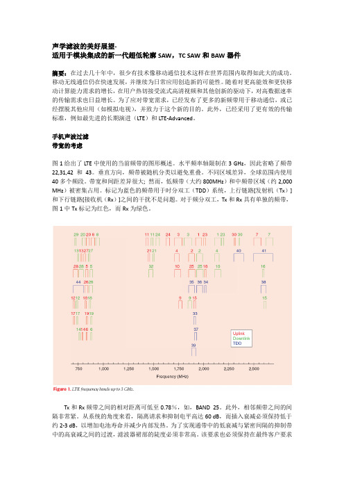 1. 声学滤波的美好展望-(适用于模块集成的新一代超低轮廓SAW,TC SAW和BAW器件)