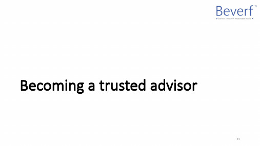 Internal Communications - Becoming a trusted advisor 内部沟通技巧 - 提出值得信赖的建议