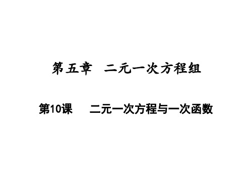 二元一次方程与一次函数北师大版八年级数学上册精品课件1