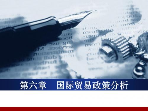 2019年-第六章国际贸易政策分析-PPT精选文档