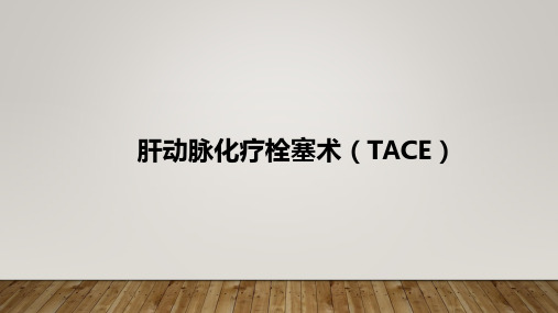 肝动脉化疗栓塞术(TACE)