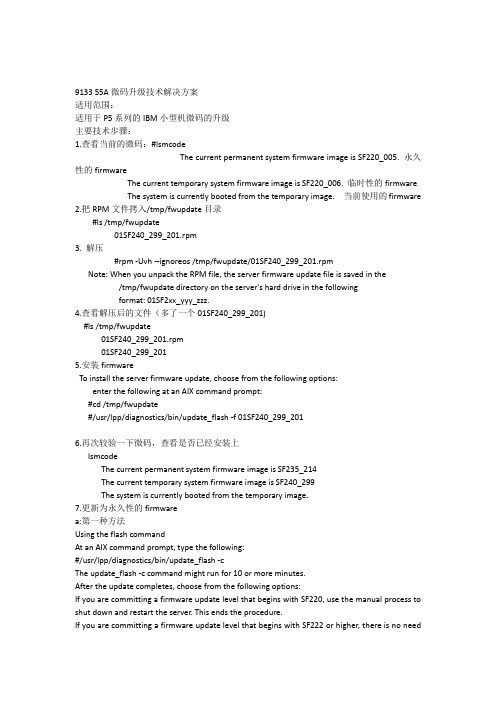 9133-55A微码升级技术方案