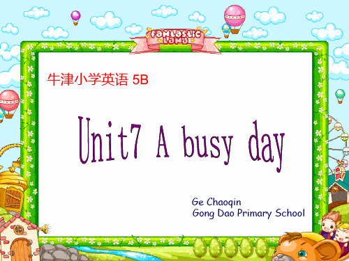 小学5B Unit7 PartA课件PPT