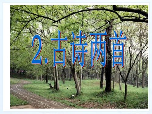 新课标人教版小学三年级语文下册:2、古诗两首PPT、优质教学课件