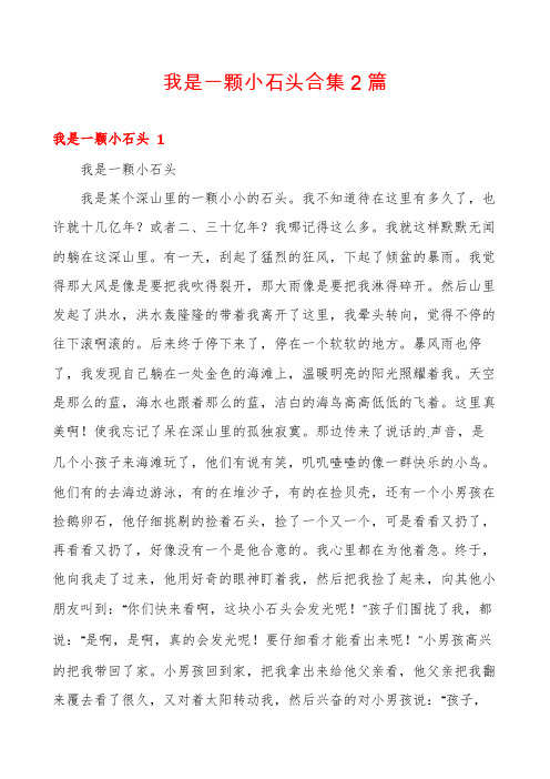 我是一颗小石头合集2篇