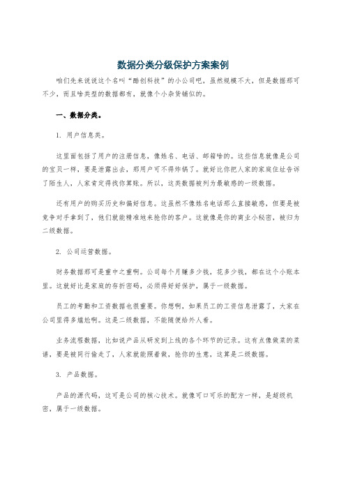 数据分类分级保护方案案例