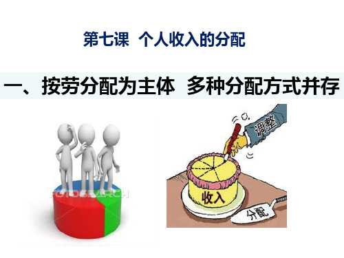 人教版高中政治必修一7.1按劳分配为主体,多种分配方式并存(共24张PPT)