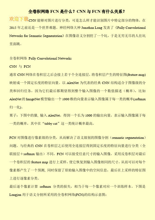 全卷积网络FCN是什么?CNN与FCN有什么关系?