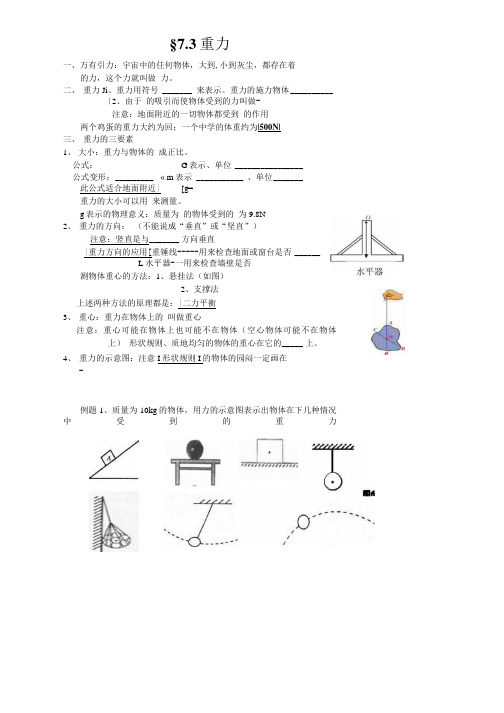 1重力知识点解析及习题.doc