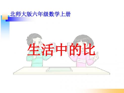 北师大版六年级数学上册《生活中的比》