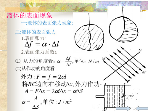 第五节 液体的表面现象