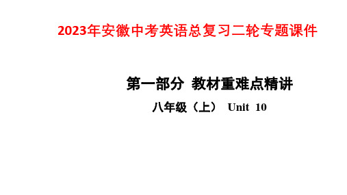 2023年安徽中考英语总复习二轮专题课件：专题一  教材重难点精讲  八年级(上) Unit 10