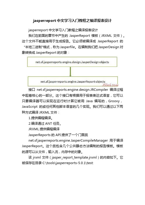 jasperreport中文学习入门教程之编译报表设计