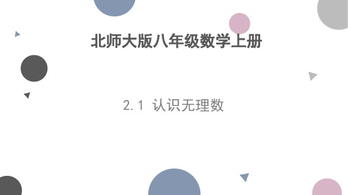 2.1 认识无理数 课件 北师大版八年级数学上册