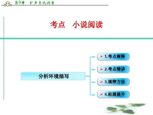 江西省横峰中学高考语文第一轮复习小说阅读：分析环境描写 课件(共13张PPT)