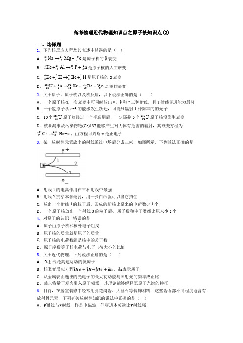 高考物理近代物理知识点之原子核知识点(2)