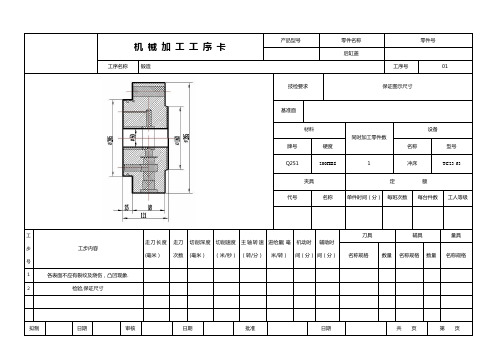 机 械 加 工 工 序 卡1