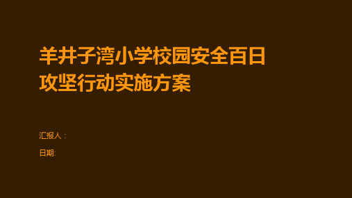 羊井子湾小学校园安全百日攻坚行动实施方案