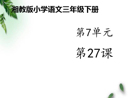最新湘教版小学语文三年级下册《短文两篇》公开课课件1 (1)