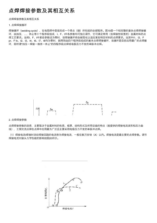 点焊焊接参数及其相互关系