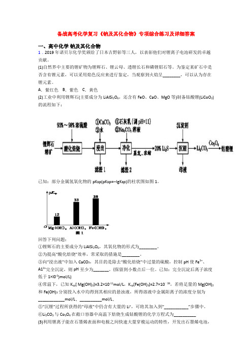 备战高考化学复习《钠及其化合物》专项综合练习及详细答案