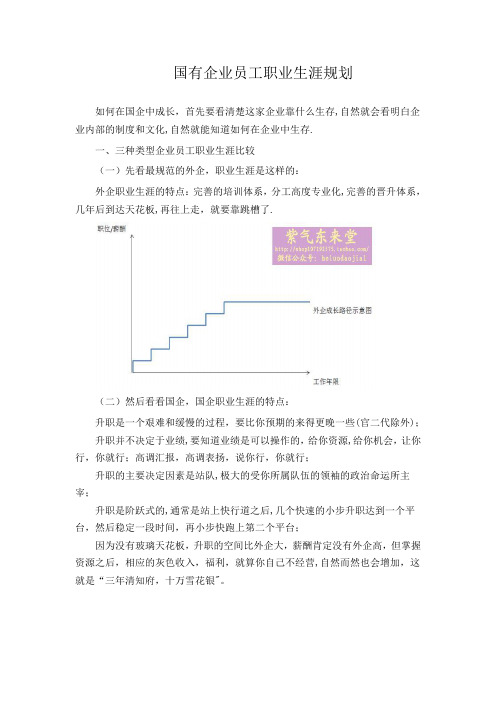 国有企业员工职业生涯规划