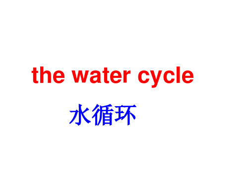 Module 5 unit 4 reading--water cycle