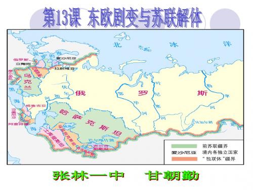 中华书局版九年级下册历史第13课东欧剧变与苏联解体