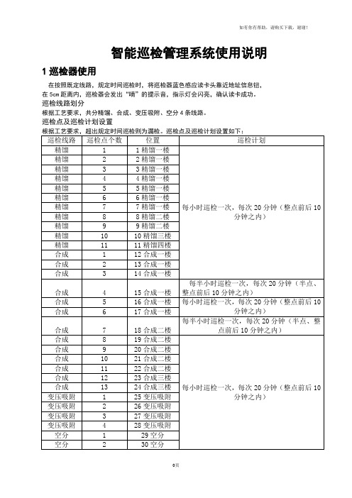 智能巡检管理系统应用说明