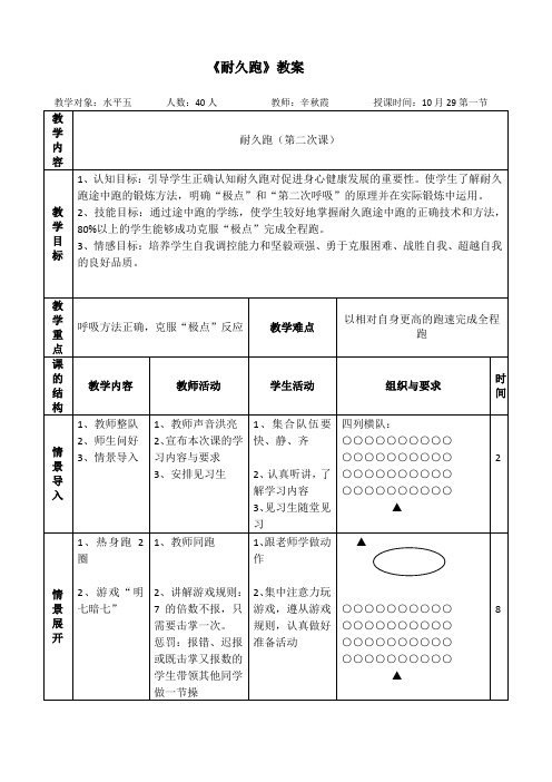 耐久跑教案高中