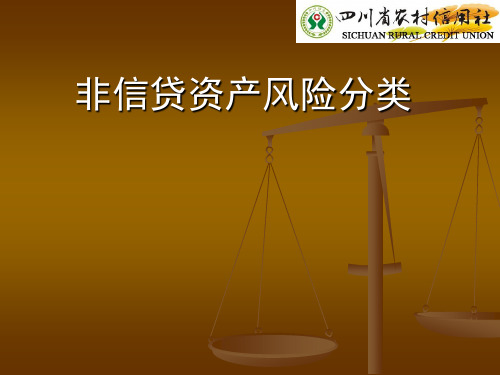 农村信用社非信贷资产分类培训