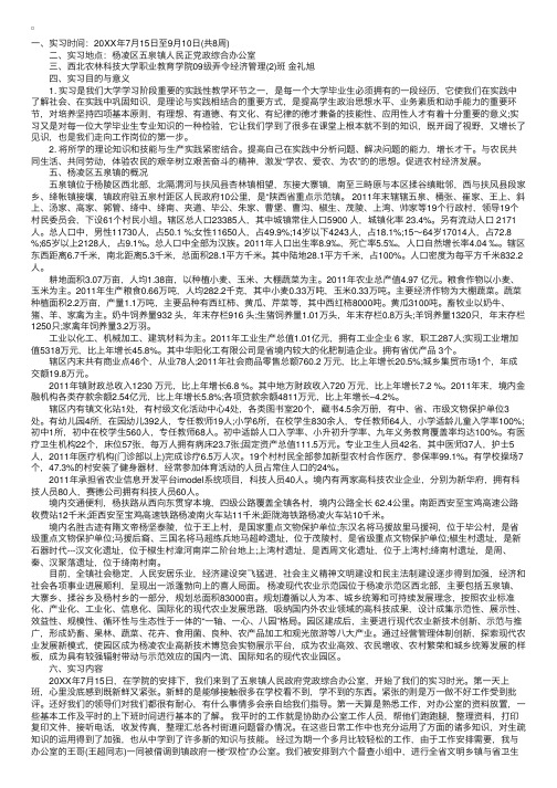 政府实习报告总结3000字