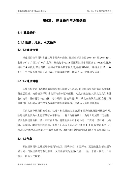 工程可行性研究报告——建设条件与方案选择