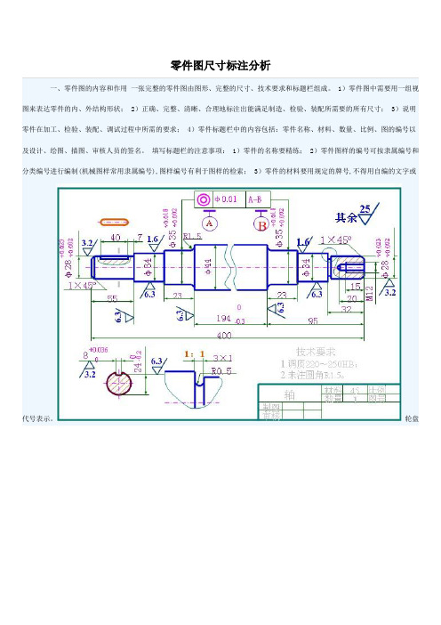 常用零件标注示例