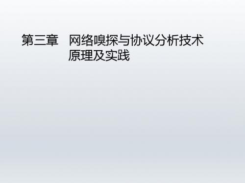 网络安全技术原理与实践   第三章 网络嗅探与协议分析技术原理及实践