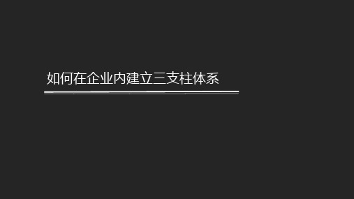 人力资源【干货】如何在企业内设置三支柱体系