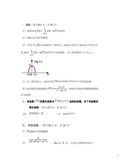 山东科技大学信号与系统2007--2019年考研真题