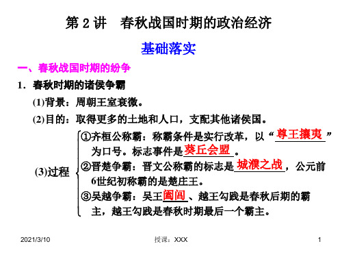 春秋战国时期的政治经济PPT参考课件