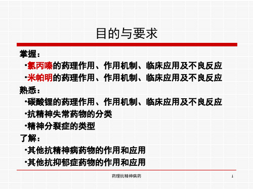 药理抗精神病药课件