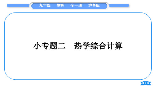 粤沪版九年级物理第十二章内能与热机专题二热学综合计算习题课件