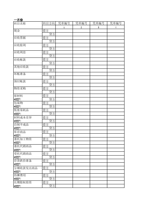 财务管理-会计报表-丁字账户 精品