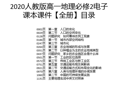 2020人教版高一地理必修2电子课本课件【全册】