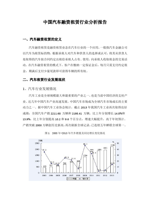 中国汽车融资租赁行业分析报告(范晓强)