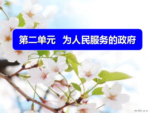 2014届高三政治二轮复习_第二单元_为人民服务的政府