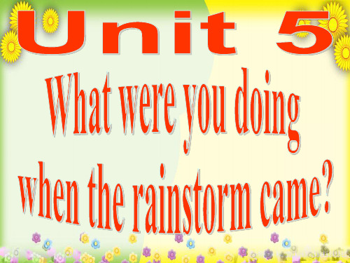 八年级英语下册 Unit 5 What were you doing when the rainstorm came Section A(3a-3c)课件 