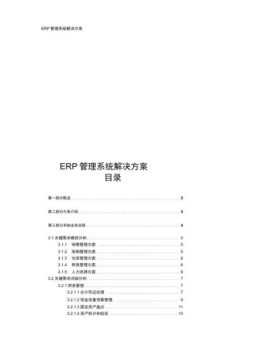 ERP解决方案完整版