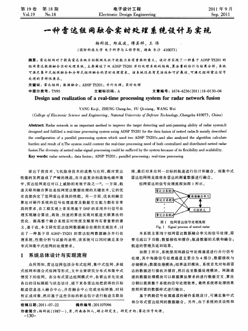 一种雷达组网融合实时处理系统设计与实现