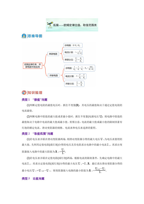 5.7拓展欧姆定律比值取值范围类(原卷版)