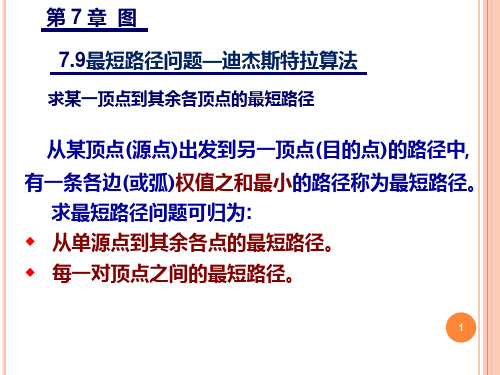 数据结构 耿国华 西北大学 7-9最短路径问题-迪杰斯特拉算法