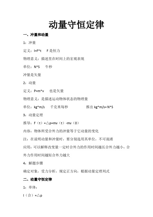 动量守恒定律
